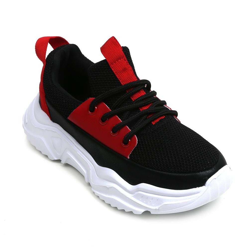 Casual Joggers For Boys - Black/Red (JS-049A)